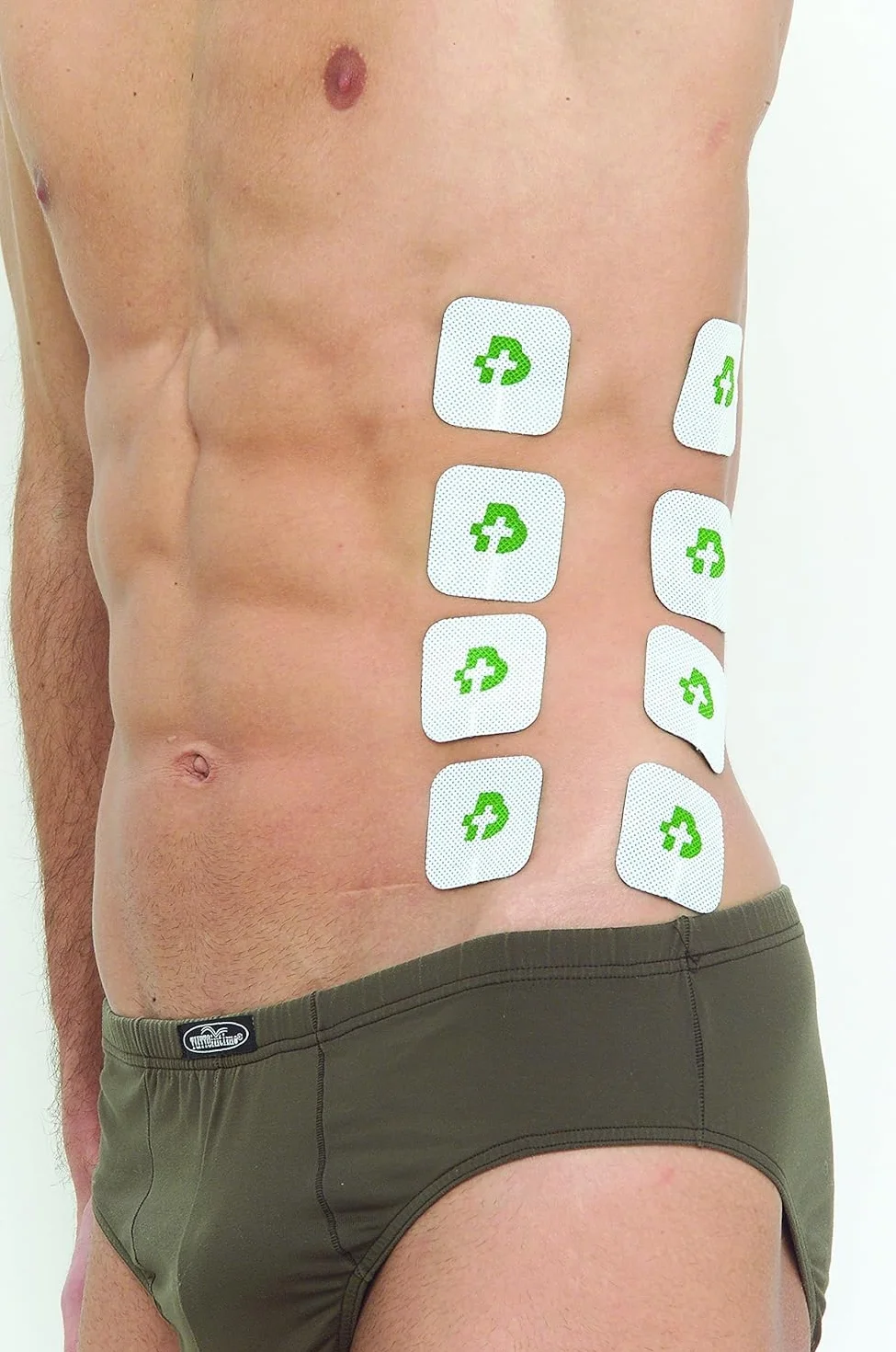 TESMED 16 Electrodos (50x50 mm), Compatible con Todas Las Marcas de electroestimuladores con Cables de conexión de 2 mm, No Necesitan Gel