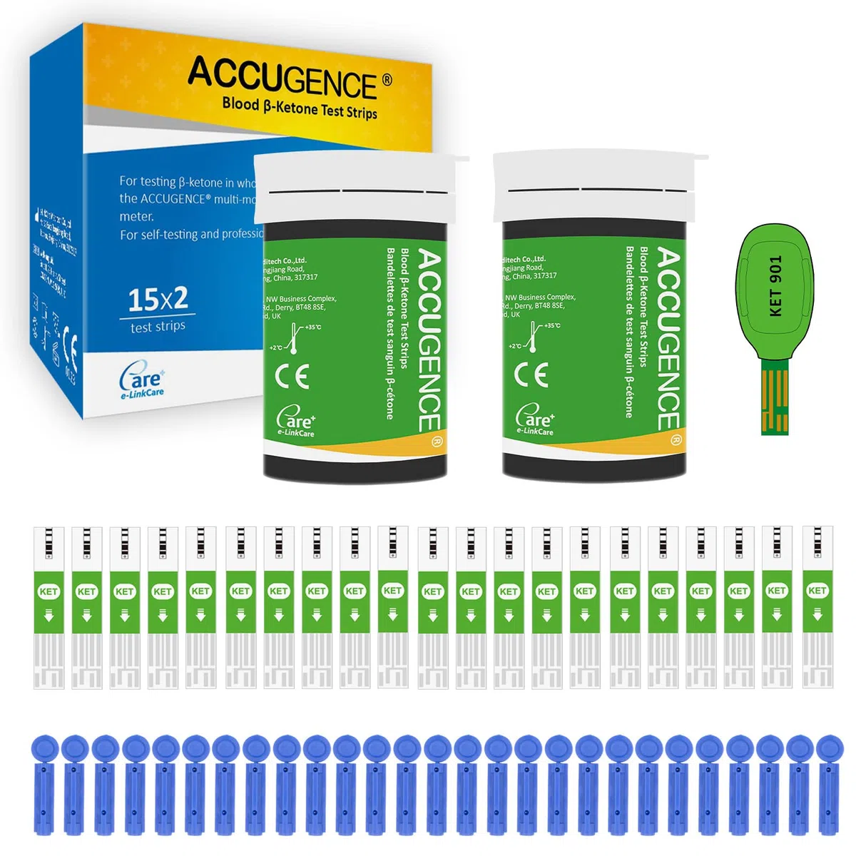 ACCUGENCE Tiras cetonas 30 para ACCUGENCE PM900