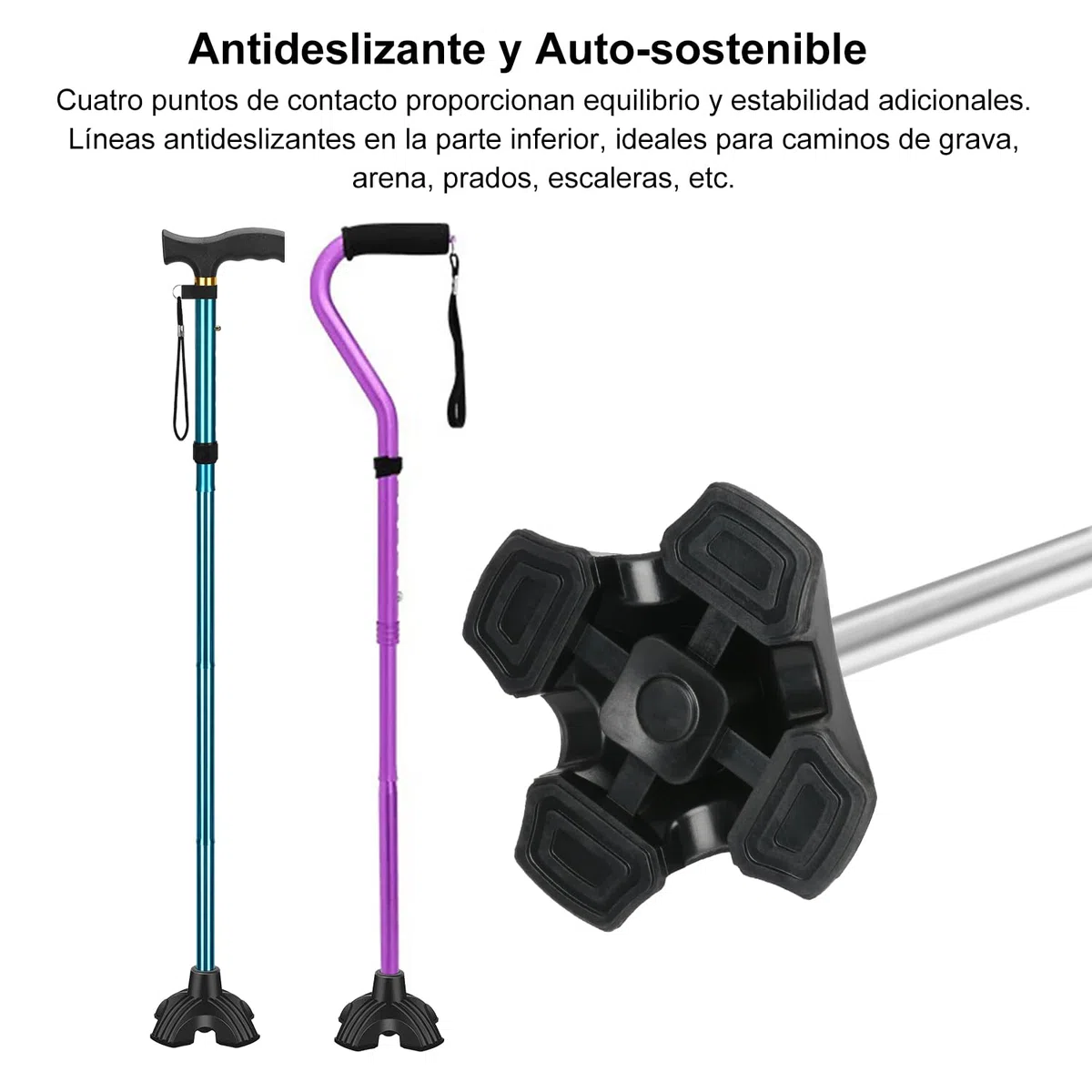 supregear Tacos Muletas Independiente, Antideslizantes Contera de Goma para Muletas y Bastones, Tacos de Goma Bastones, Negro