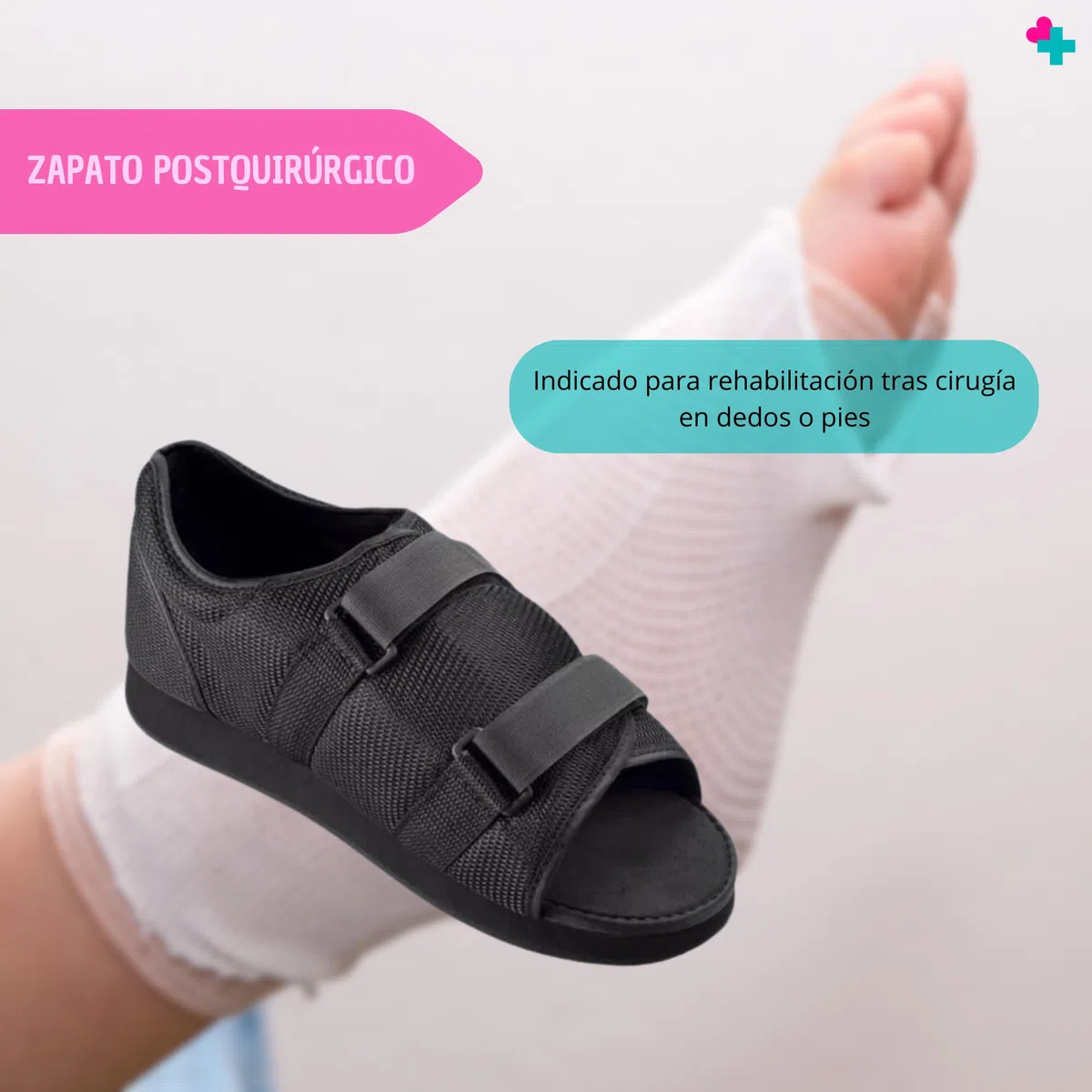 Orliman Zapato Bilateral Post Quirúrgico. Zapato Post Operatorio Cirugía Pie y Dedos. Calzado Ortopédico con Ciere de Pegar. (Talla 2 (39-40))