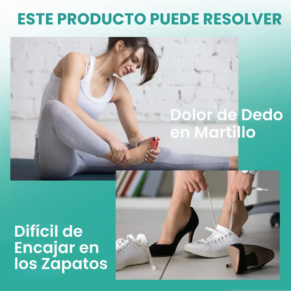 Welnove Corrector de dedos en martillo, enderezador de dedos rizados, dedos rotos, corrector de juanetes para mujeres y hombres, 3 tamaños diferentes (transparente)