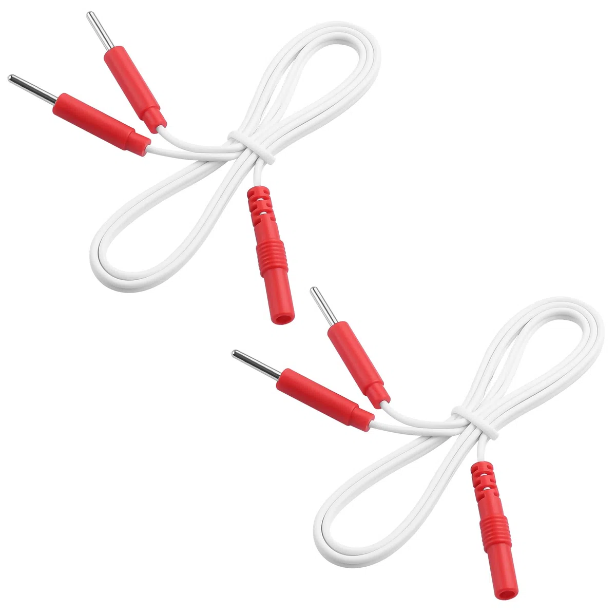 TENFOKOTA TENS Electrodo 3,5 mm 2 conectores hembra a electrodo 2 mm, electrodos de repuesto para dispositivos TENS para un uso conveniente, 2 piezas (Aguja de electrodo)