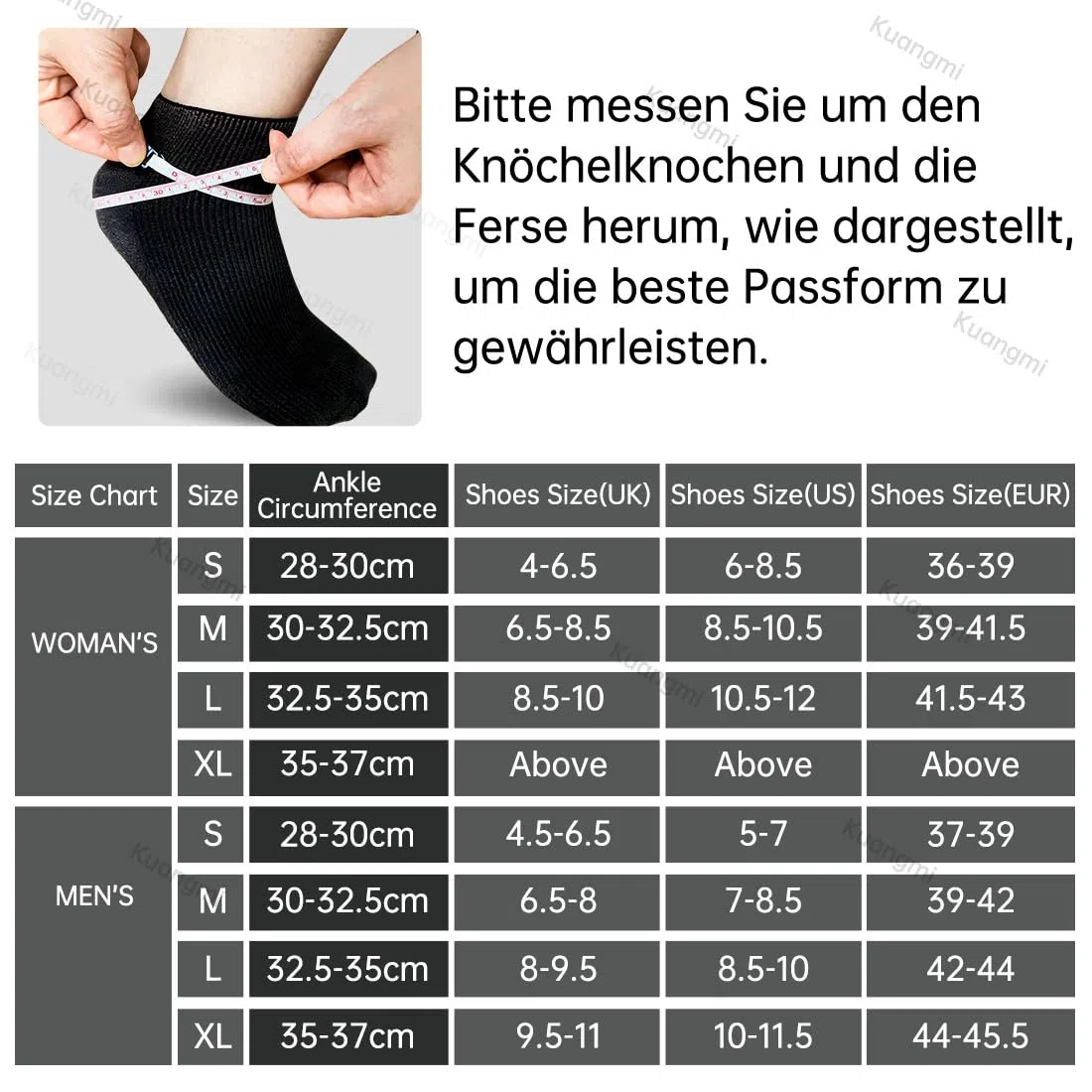 Kuangmi Tobillera Deportiva para Esguince de Tobillo, Soporte Stabilizador Ajustable, Tobilleras para Baloncesto, Running, Volleyball, Ayuda en Rehabilitación y Prevención de Lesiones, 1 unidad, L