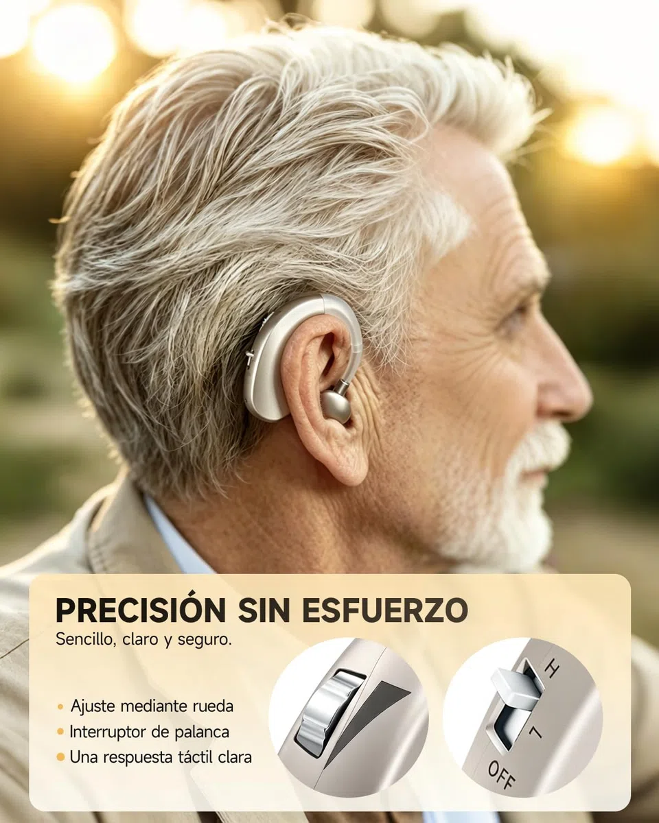 dispositivo con reducción digital de ruido, ganchos para las orejas flexibles de TPE para una comodidad óptima, Type-C, autonomía de hasta 40 horas (1 Unidad – Válido para cualquier oído)