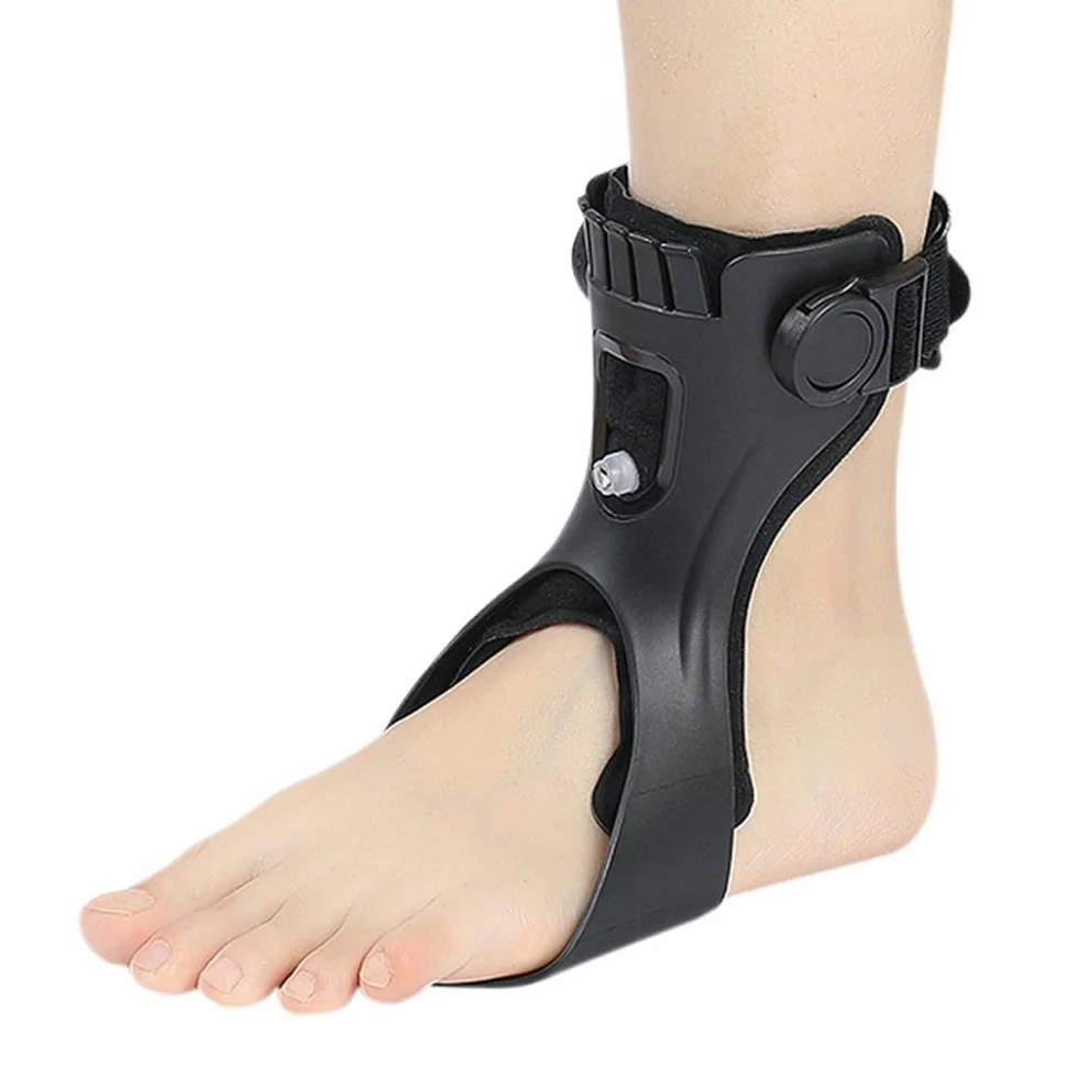Drop Foot Brace Ortho AFO AFOs Soporte para el tobillo con cómodo airbag hinchable para zapatillas de andar Hemiplegie Stroke (Pie derecho, Medium)