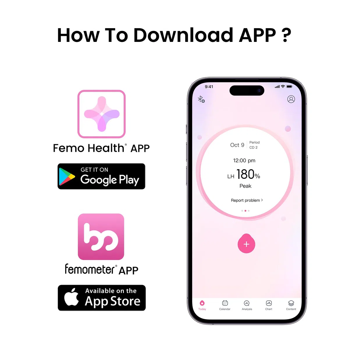 Femometer Termómetro basal Bluetooth con aplicación inteligente (iOS y Android), termómetro digital de fertilidad NFP, monitor de fertilidad, ordenador de ciclo para ovulación y control de ciclos
