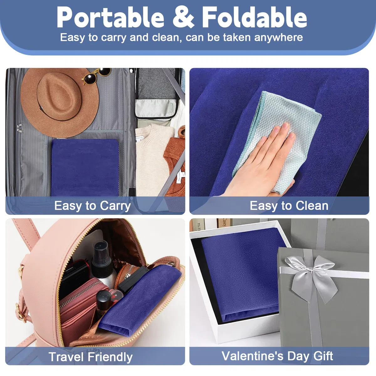 Cojín de cuña cojín Hinchable para piernas – Portátil Plegable Cojines Decorativos, cojín para Yoga, Dormir, Viaje, Camping, cojín Lumbar para el Dolor de Espalda y el Alivio de la presión