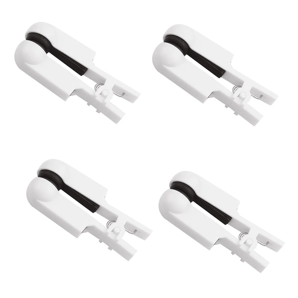 Pack 4 Electrodos Silicona Conductora, Clip Oreja 2mm y Conector 2.0mm, para Sueño, Recuperación Muscular y Relajación (Blanco, Clip para la oreja de doble cara)