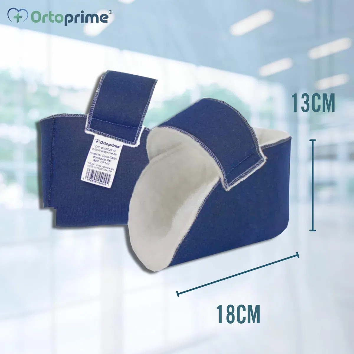 OrtoPrime Par PATUCOS Antiescaras Azules 2 UNIDADES - Protector Talones + Codos PREVENCIÓN Úlceras y llagas - Taloneras Antiescaras UNIVERSAL - Cojín Antiescaras Pies Suave + Cómodo