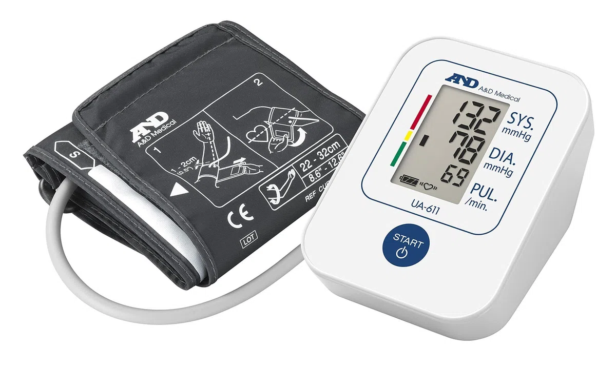 A&D Medical Tensiómetro de Brazo digital, medición precisa de la presión arterial y el pulso, validado clinicamente – UA-611