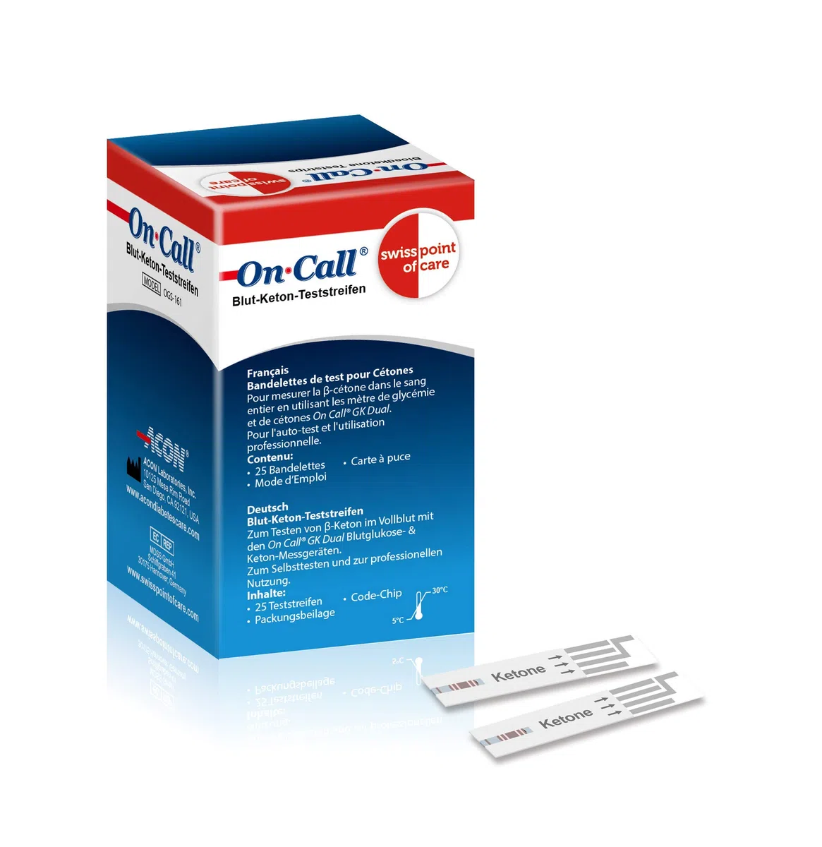 Swisspointofcare Tiras De Prueba Cetonas Para Gk Dual (X25)