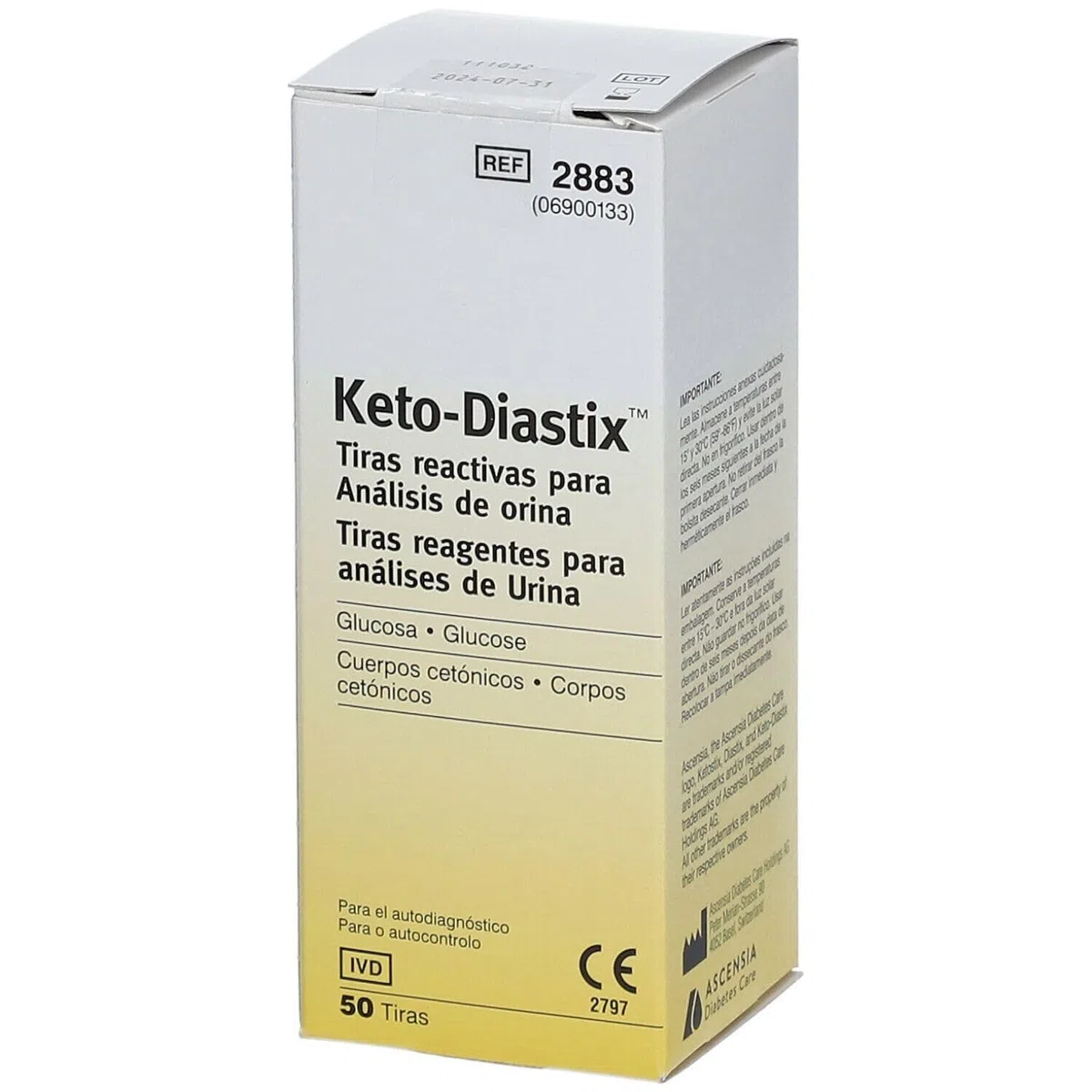 KETODIASTIX 50 TIRAS AMES REF.2883 BAYER