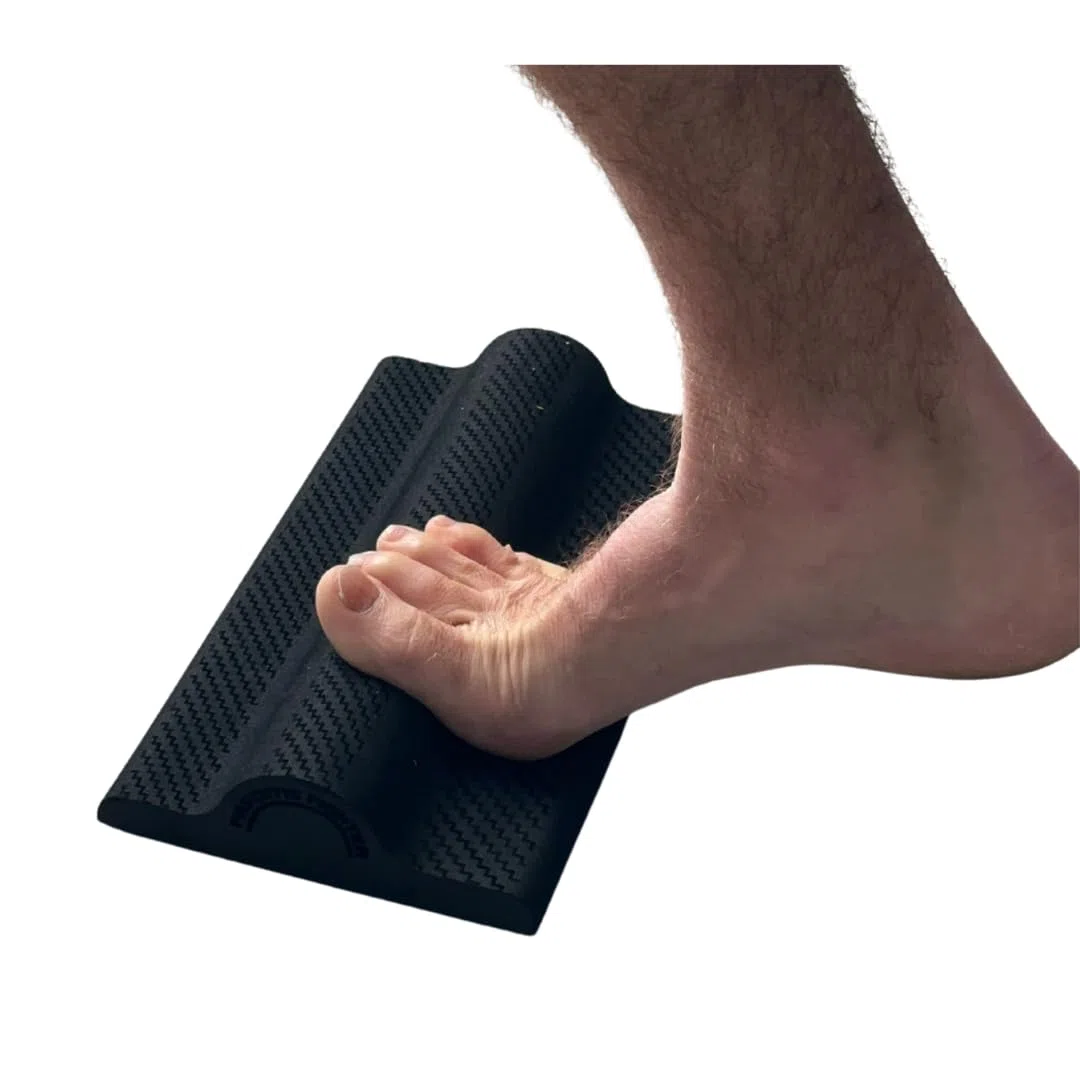 Fasciitis Fighter Redondo 2 - Herramienta para aliviar la fascitis plantar y el dolor de talón, fortalecimiento y estiramiento de pies y arco para pantorrilla y arco apretados. Espuma EVA de alta