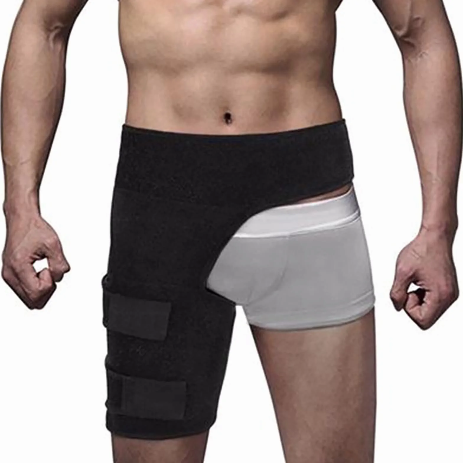 Manga de compresión para muslos para aliviar el dolor de ciática, soporte de compresión para piernas, caderas, ciática, cuádruple, tensiones musculares, estabilizador de apoyo para las articulaciones