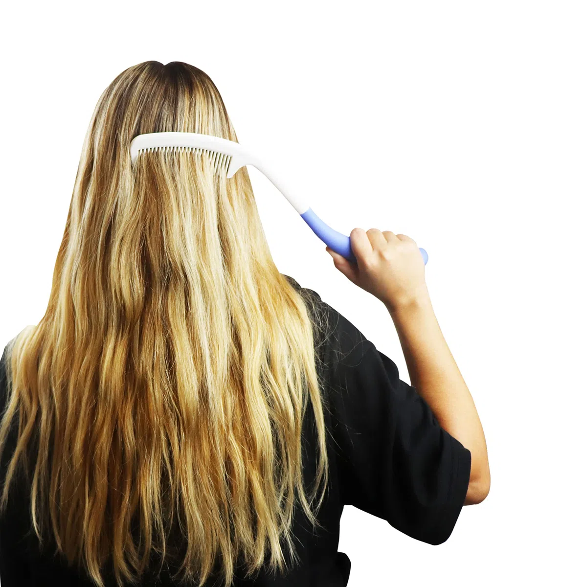 KMINA Cepillo Pelo Mango Largo y Peine (Pack), Ergonómico, Ancianos, Accesorios Movilidad Reducida