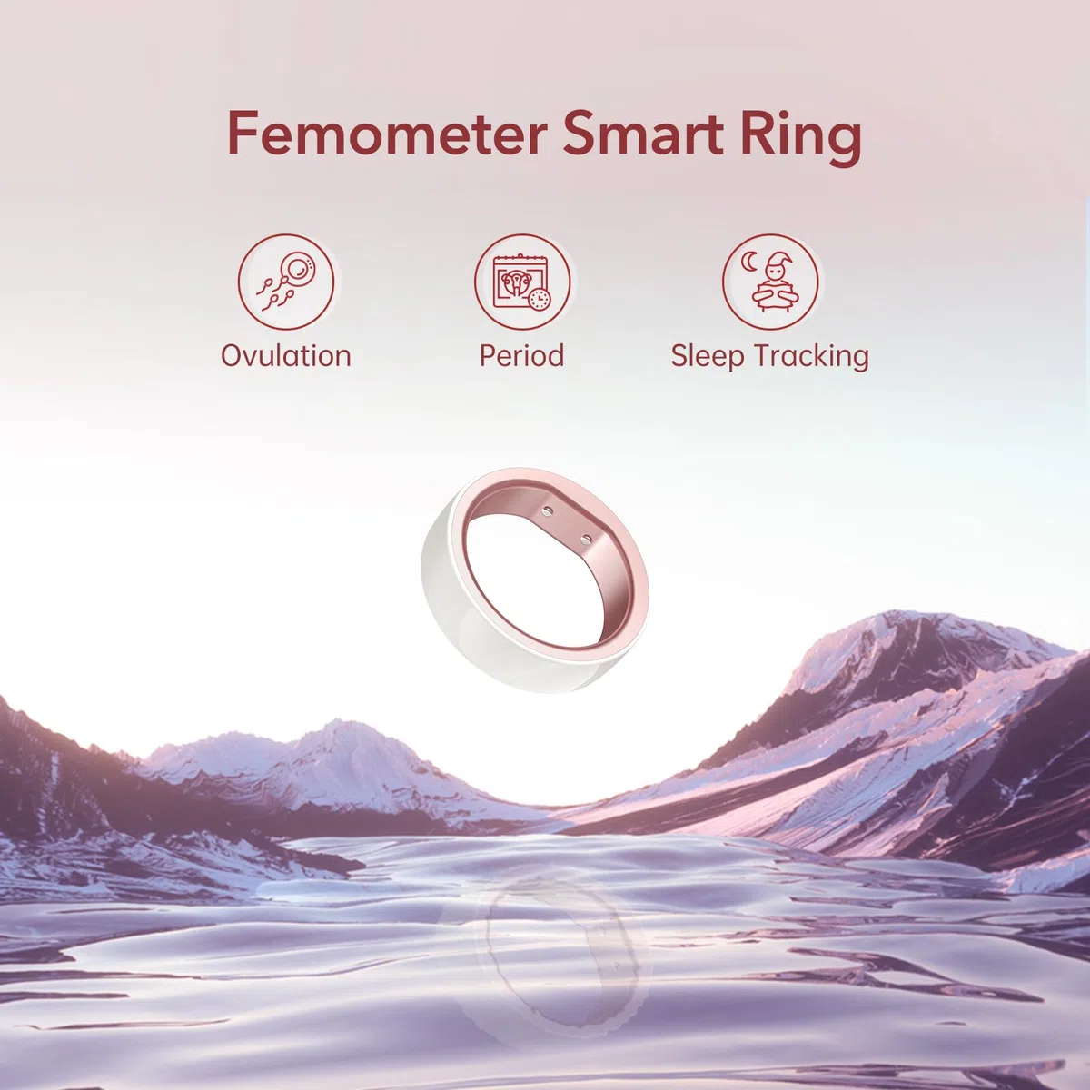 Femometer Anillo Inteligente Seguimiento Fertilidad Ovulación Sensor Temperatura Sincronización Automática Talla 8