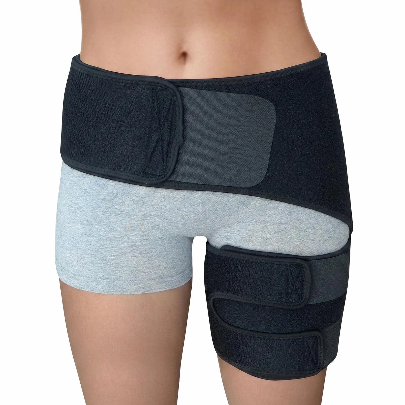 Soporte de Cadera Pierna Derecha, Faja de Cadera Ciática,Soporte Ajustable para Muslo, Isquiotibiales, Artritis, Bursitis y Lesiones - Hombres y Mujeres