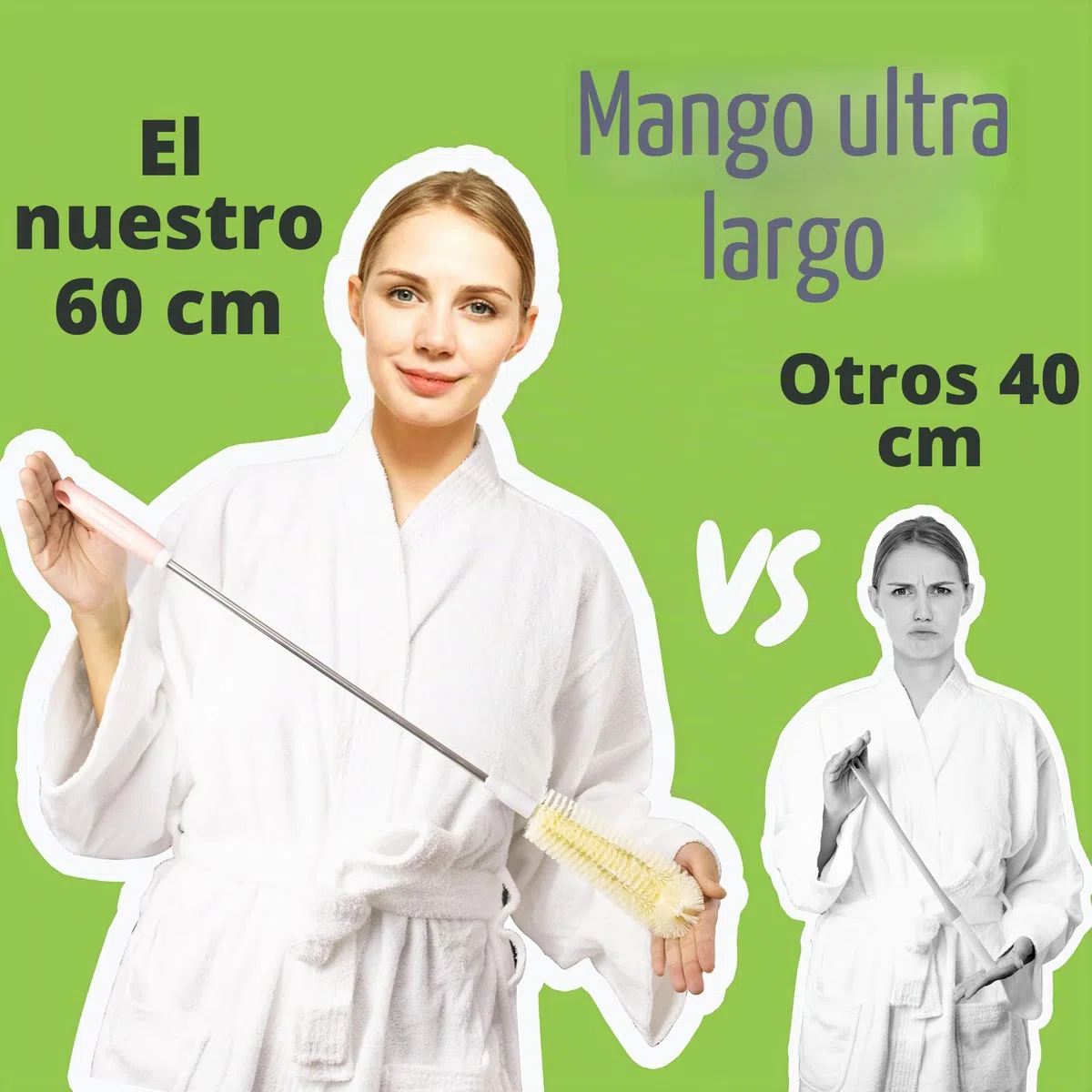 3-in-1 Cepillo para los pies con estilo largo, cepillo de limpieza con hendidura de los dedos, cepillo de baño con estilo largo, para Ancianos, mujeres embarazadas, discapacitados, etc.