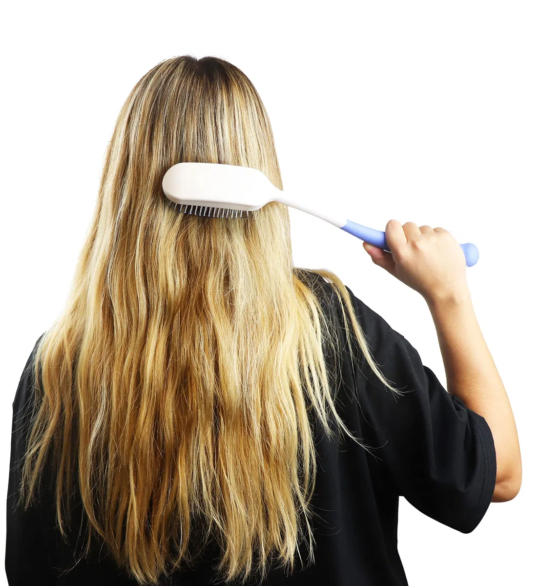 KMINA Cepillo Pelo Mango Largo y Peine (Pack), Ergonómico, Ancianos, Accesorios Movilidad Reducida