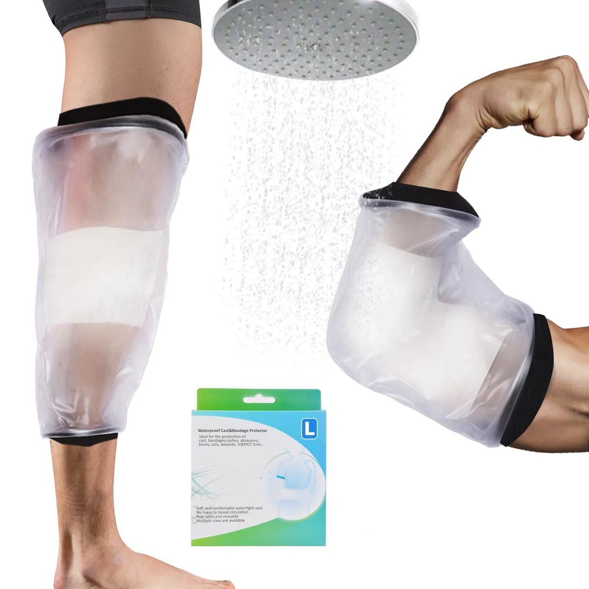 Protector PICC Brazo, Protector Escayola Brazo Niño, Adulto, Escayola, Para De Manga del Codo del Brazo y piernas, Adecuado para brazos con mayor circunferencia del brazo,y piernas,Talla L