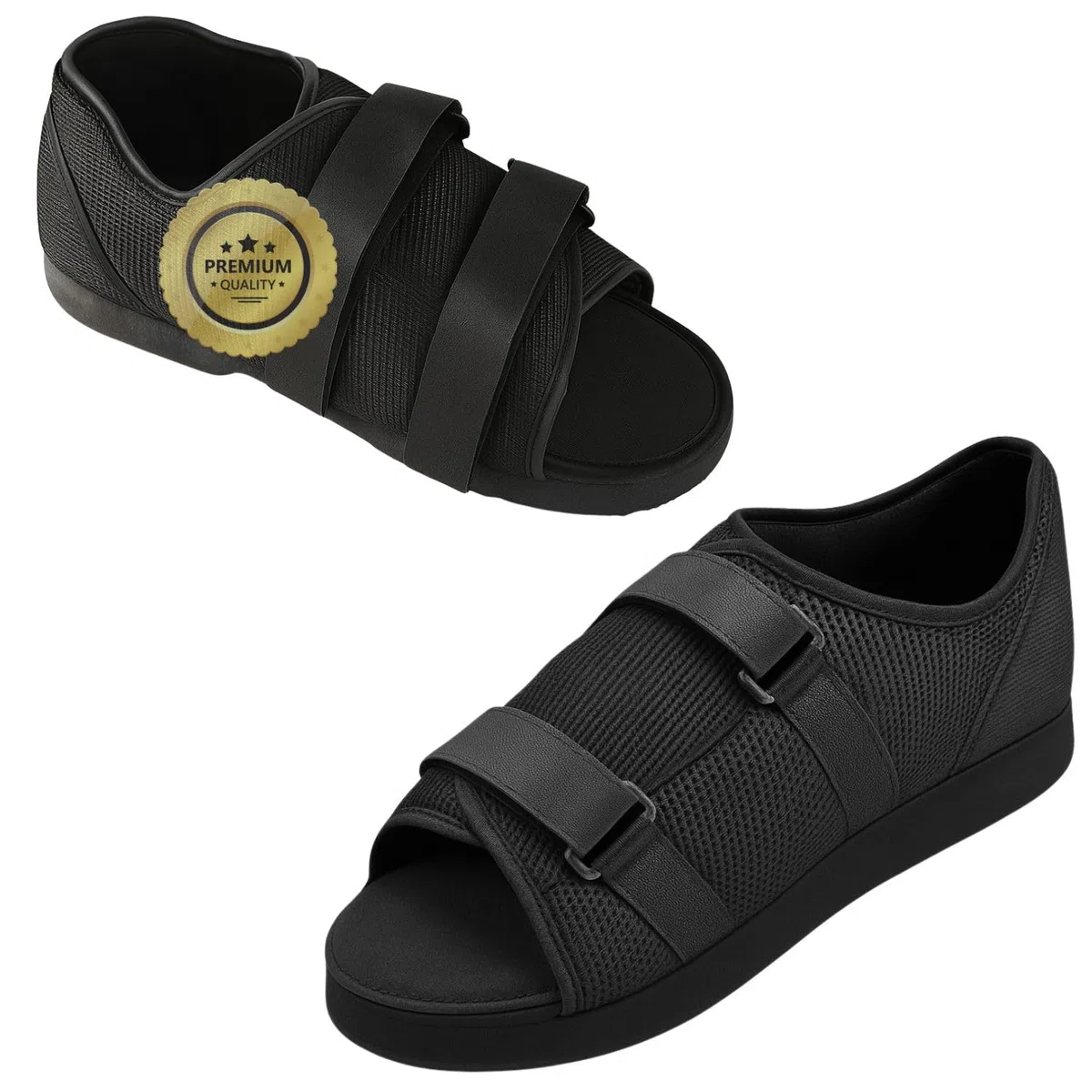 OrtoPrime Zapato Postoperatorio Suela Plana BILATERAL 3 TALLAS Zapatos Postquirúrgico Cirugía pie AJUSTABLE - Calzado para operación del pie - Zapato ortopédico Postquirúrgico (TALLA M (39-41))