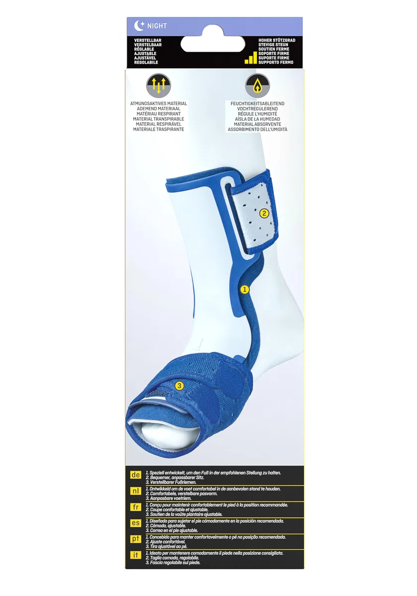 Futuro Soporte Nocturno para Fascitis Plantar, Ajustable, Estabiliza el Pie de Forma Cómoda y Segura durante la Noche