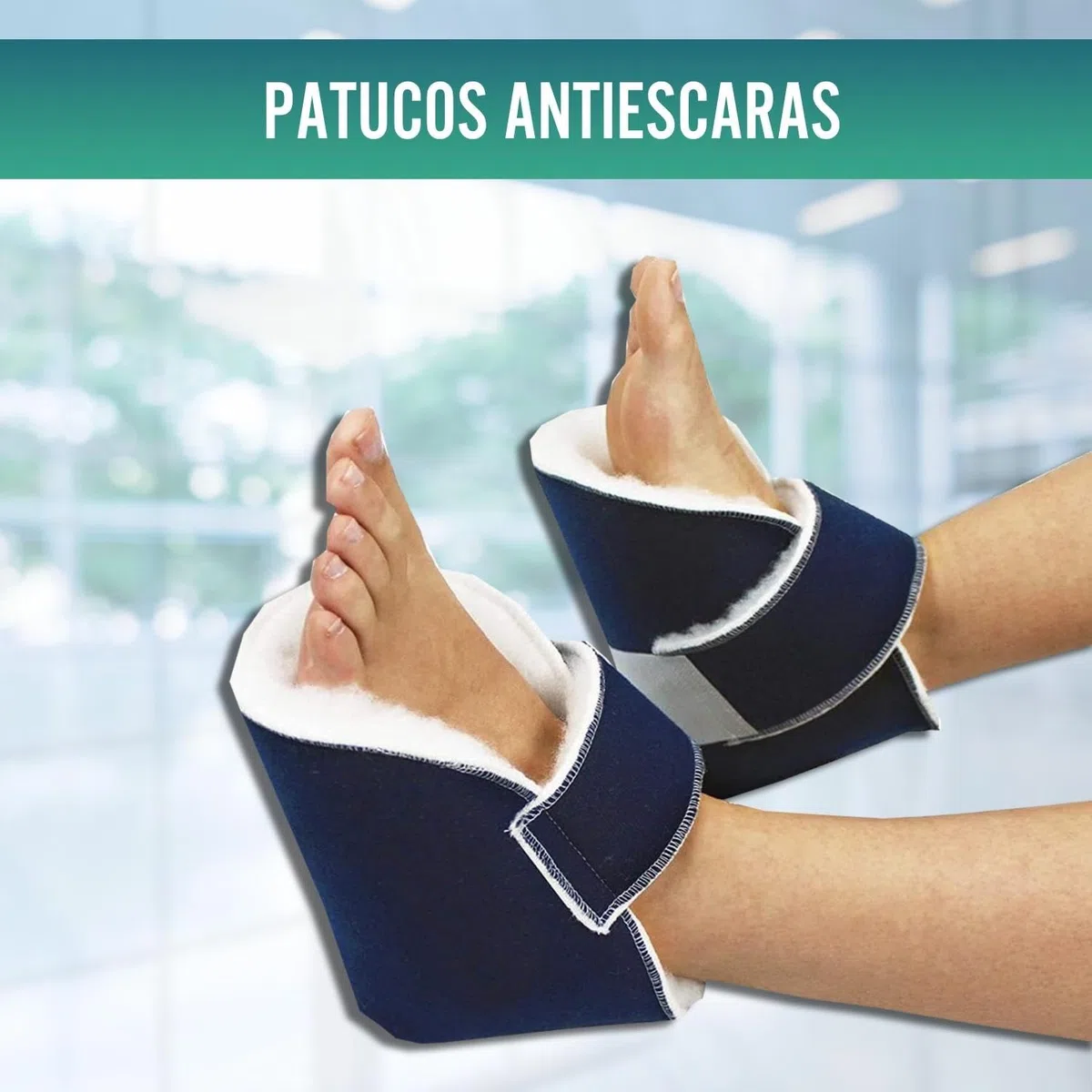 OrtoPrime Par PATUCOS Antiescaras Azules 2 UNIDADES - Protector Talones + Codos PREVENCIÓN Úlceras y llagas - Taloneras Antiescaras UNIVERSAL - Cojín Antiescaras Pies Suave + Cómodo