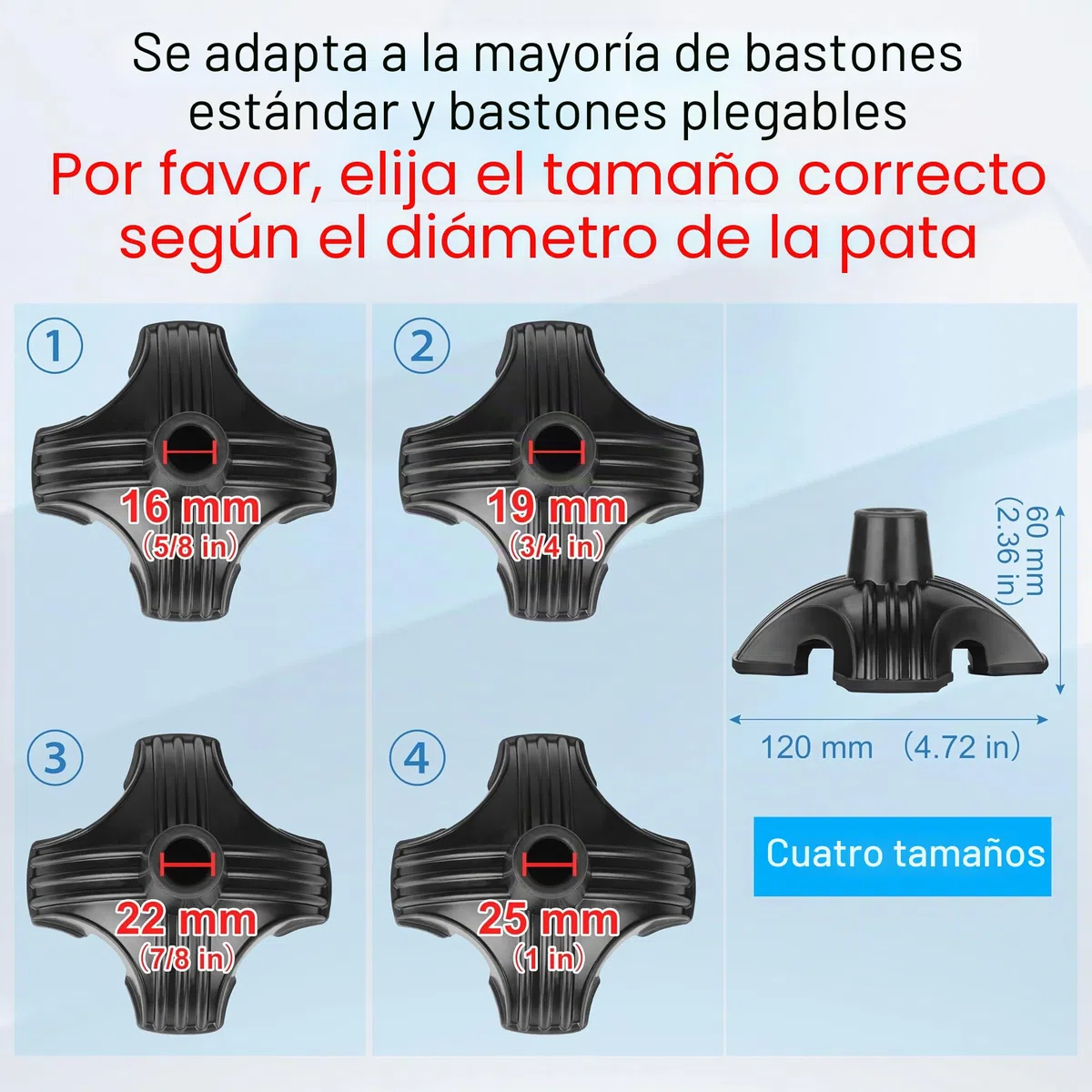 supregear Tacos Muletas Independiente, Antideslizantes Contera de Goma para Muletas y Bastones, Tacos de Goma Bastones, Negro
