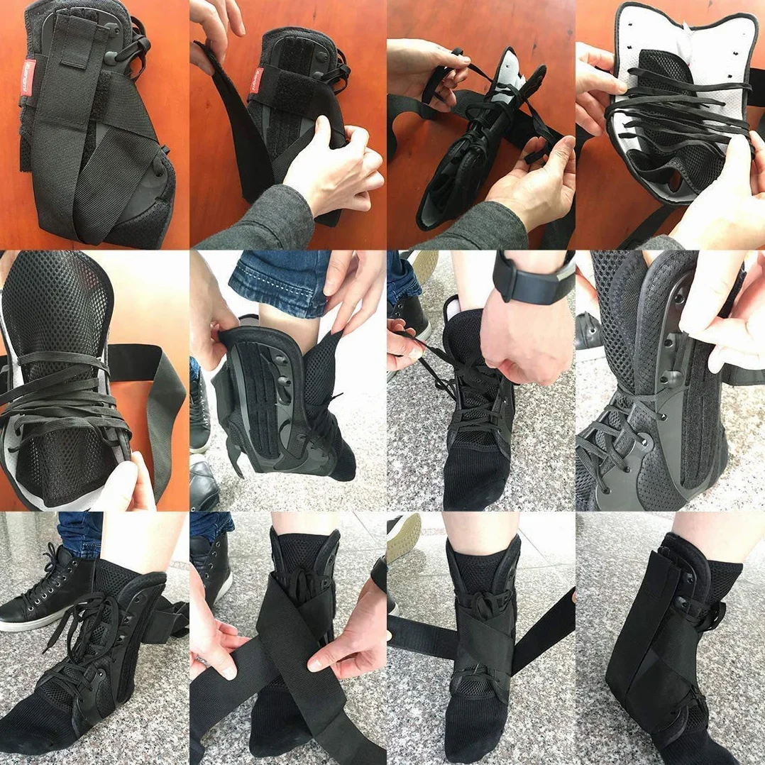 Kuangmi Tobillera Deportiva para Esguince de Tobillo, Soporte Stabilizador Ajustable, Tobilleras para Baloncesto, Running, Volleyball, Ayuda en Rehabilitación y Prevención de Lesiones, 1 unidad, L