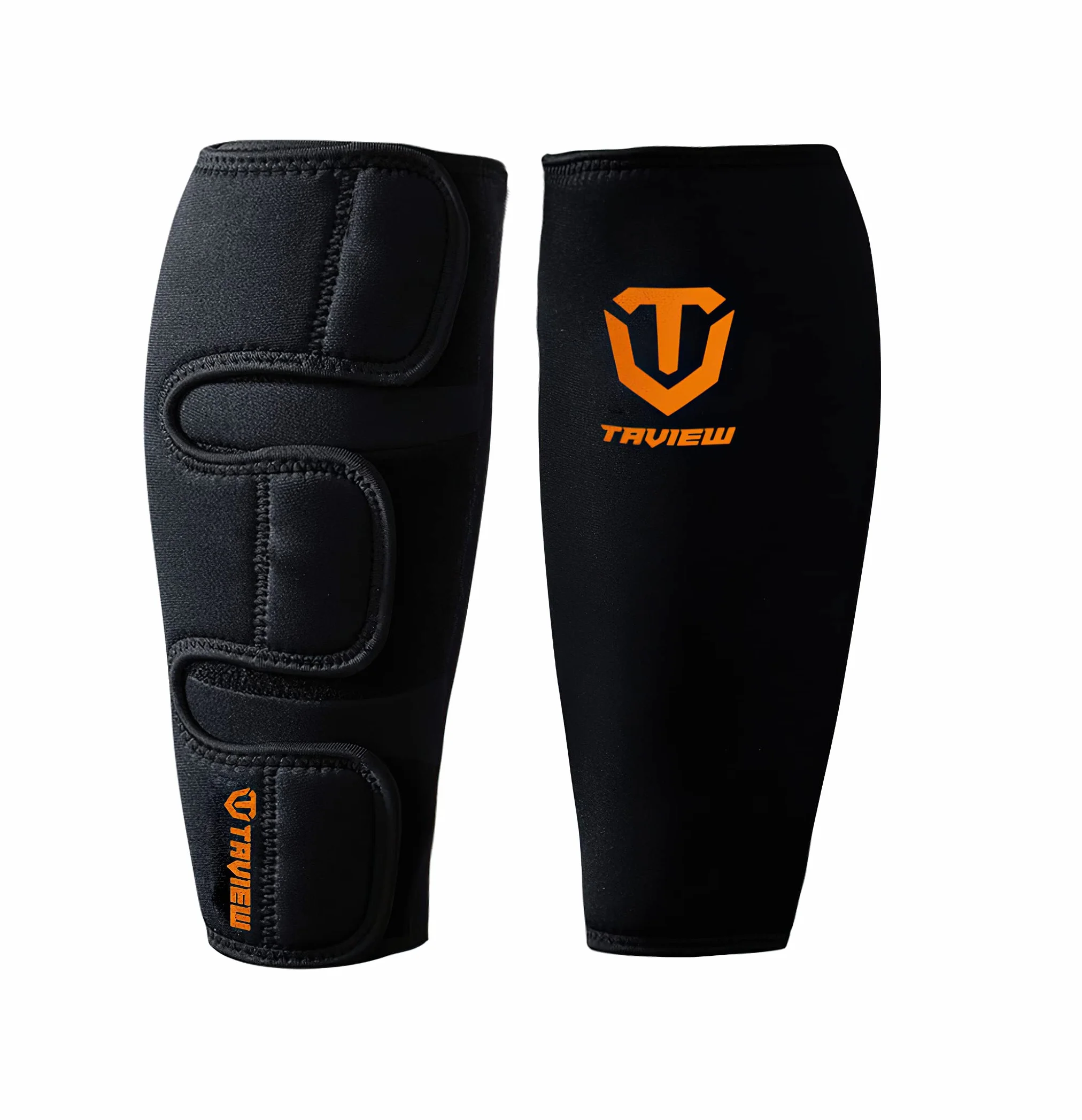 Espinilleras de levantamiento de pesas, soporte de pantorrilla, neopreno de 5 mm de grosor para espinilleras EasyWear Deadlift, pantalones y mallas de entrenamiento