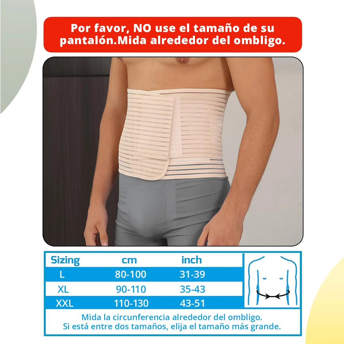 Channo Faja Lumbar Hombre y Mujer: Soporte de Espalda Columna y Alivio Dolor para Lesiones Trabajo Carga de Peso - Cinturón para Lumbares con Velcro Ajuste Doble y Varillas (Pack de 1 Vison XL)
