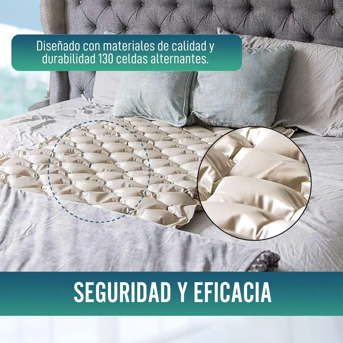 OrtoPrime Colchón Antiescaras Celdas Aire Alternante con Compresor Silence Confort Incluido - Colchones Antiescara - Colchón Anti úlceras escaras para Cama - colchon para Escaras 200x90x7cm