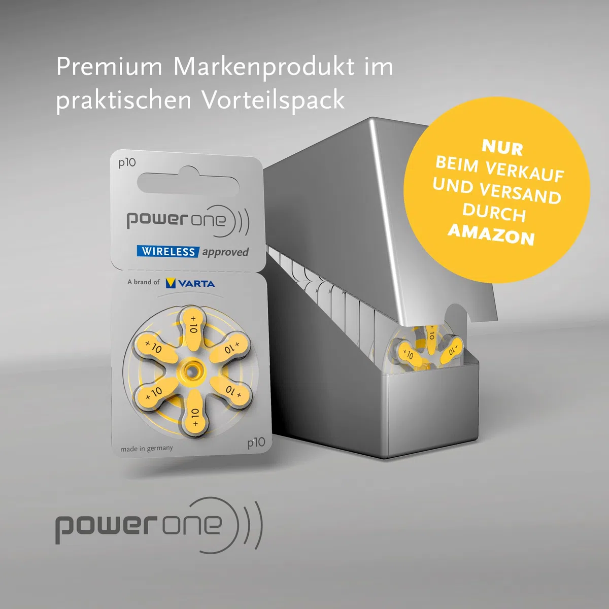 Varta baterías de aparato para ayuda para sordos 60 piezas Varta Powerone p10 PR70 100 mAh 1,4 V