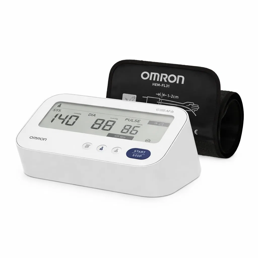 OMRON M3 Comfort AFib Tensiómetro automático de brazo con detección de fibrilación auricular IntelliWrap