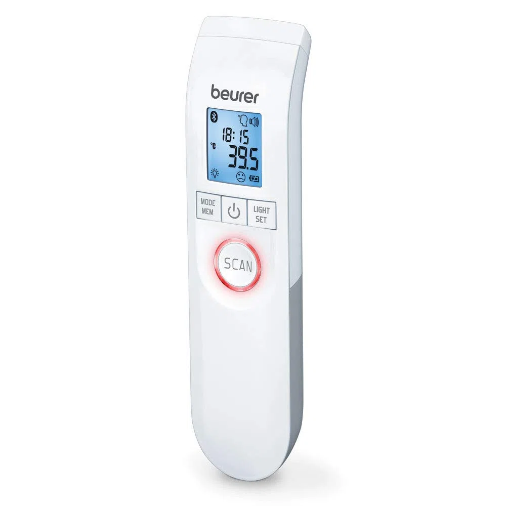 Beurer FT 95 Bluetooth®, Termómetro clínico de infrarrojos sin contacto con innovadora conexión a una app