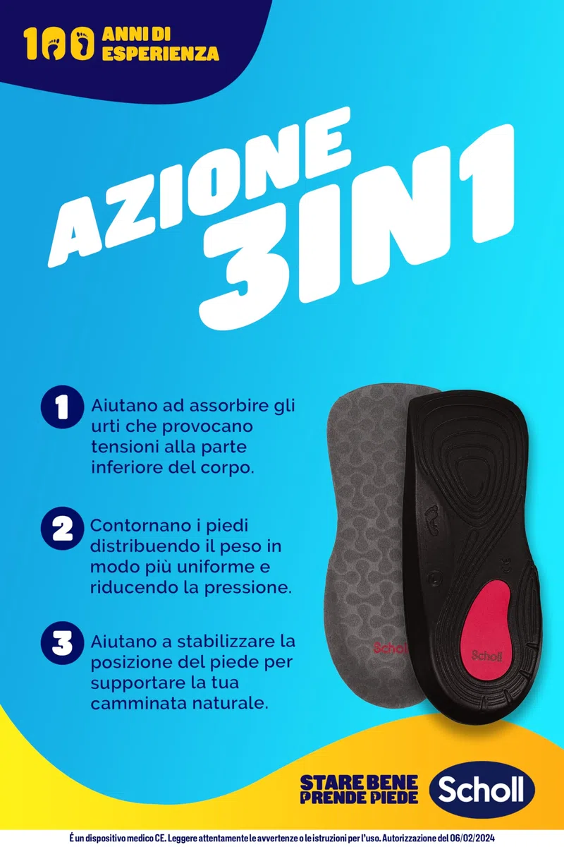 Scholl In-Balance - Plantilla de alivio del dolor de rodilla a talón, plantillas con gel amortiguador de doble capa con soporte flexible, talla S (37-39,5), 1 par