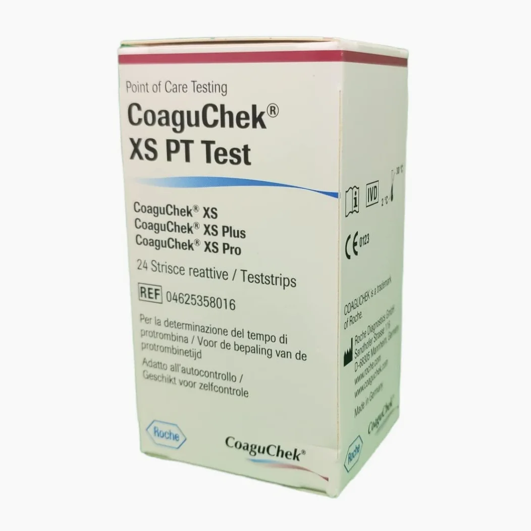 CoaguChek XS PT Test PST 24 Tiras - Monitoreo INR