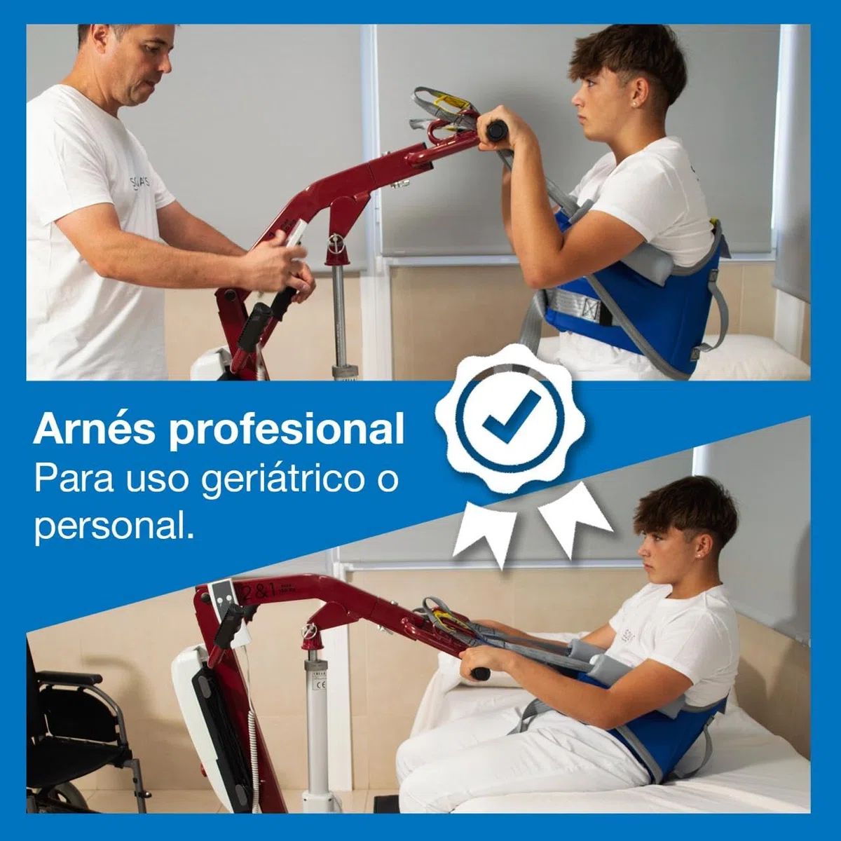 Genérico Arnes Bipedestación XXL, Arnes personas Bipedestacion, Solmats, Arnes Solmats grúa bipedestación, Arnes grúa Solmats. TALLA XXL 230 kg