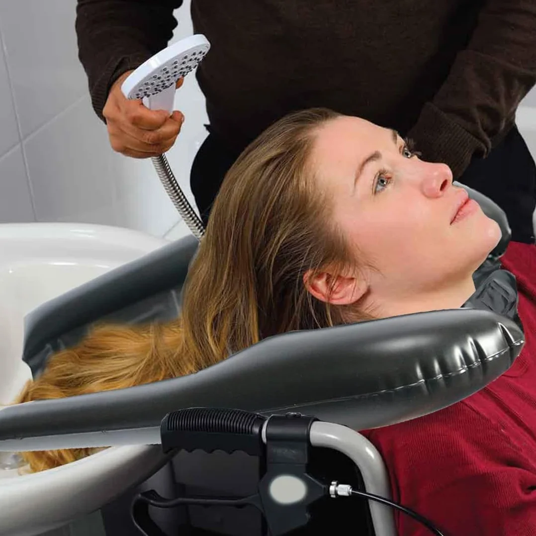 Lavatesta Lavacabezas Portatil para Casa para Lavar el Cabello Lavabo Portátil para Champú en la Cama o en Silla de Ruedas para Ancianos Heridos Embarazadas para Lavar el Cabello Tintes Cortes