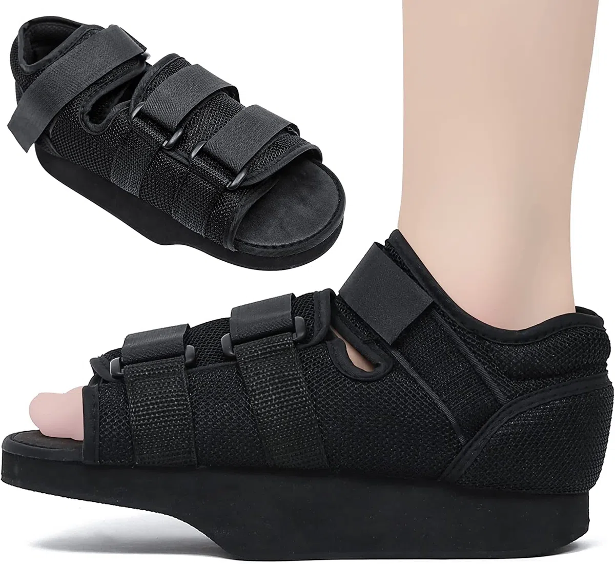 Zapatos postoperatorios para dedo del pie roto Orthowedge Ortopédico médico Pie Brace Antepié Zapato de descarga para cirugía (XL)