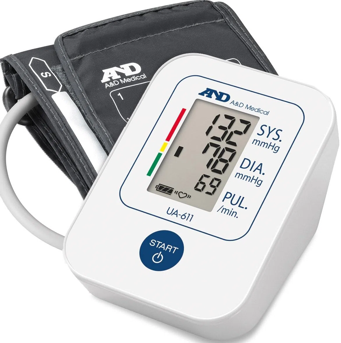 A&D Medical Tensiómetro de Brazo digital, medición precisa de la presión arterial y el pulso, validado clinicamente – UA-611