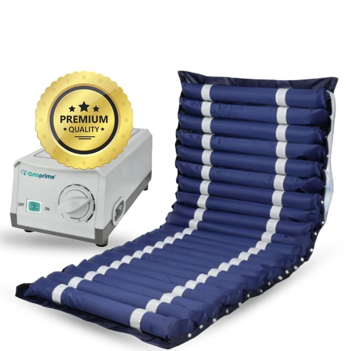 OrtoPrime Colchón Antiescaras con Compresor Silence Confort Incluido - Colchón Anti úlceras - Colchón Aire Antiescaras para Cama - Colchones Antiescaras Escaras 200x86x9,5cm Material ANTIESCARAS
