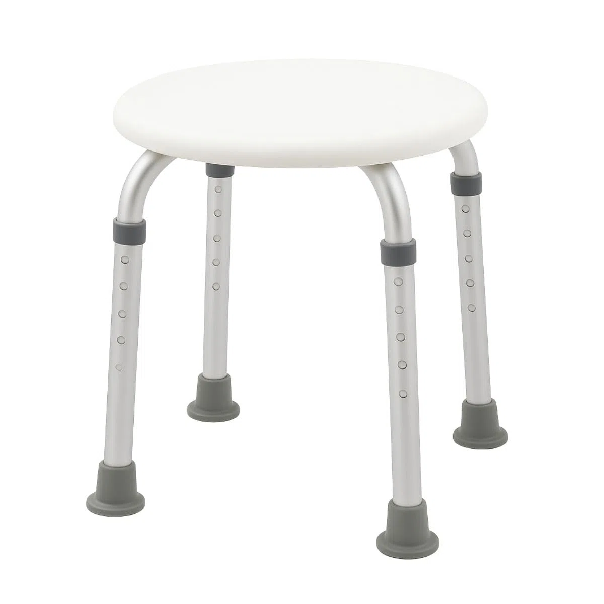 Mobiclinic®, Taburete baño, Conteras Antideslizantes, Asiento Confortable, Banqueta de Ducha, hasta 100 kg, Ligera y Resistente, Aluminio (Cloruro de polivinilo (PVC))