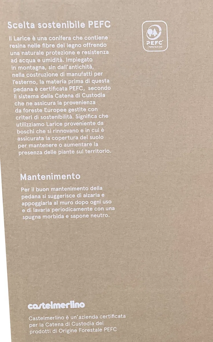 Castelmerlino Tarima para ducha Esquina en Alerce Natural Certificado PEFC lado 63 cm para bandejas de ducha esquina lado 80 cm
