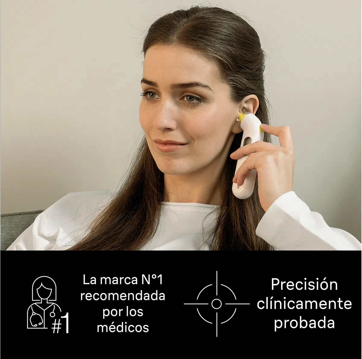 Braun ThermoScan 3 Termómetro de oído, Medición rápida en 1 segundo, Indicador acústico de fiebre, Pantalla digital, Apto para bebés y niños pequeños,La marca #1 entre los médicos(1), IRT3030