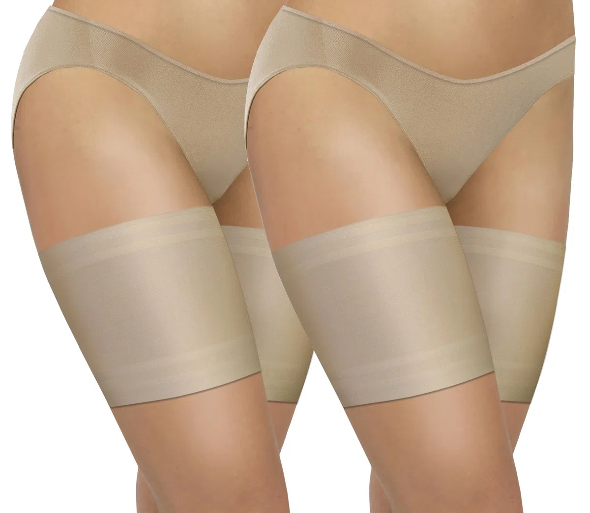 sesto senso 2 pares de bandas elásticas para el muslo, antifricción con 4 tiras de silicona