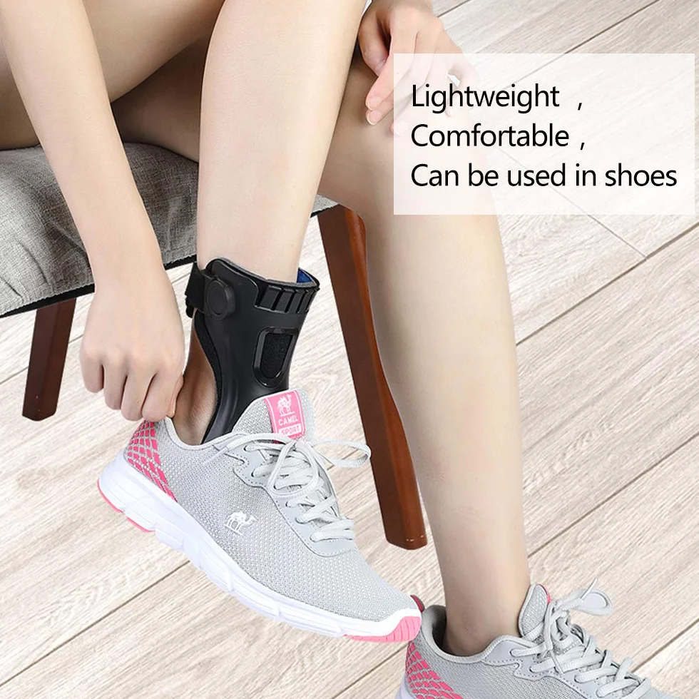 Drop Foot Brace Ortho AFO AFOs Soporte para el tobillo con cómodo airbag hinchable para zapatillas de andar Hemiplegie Stroke (Pie derecho, Medium)