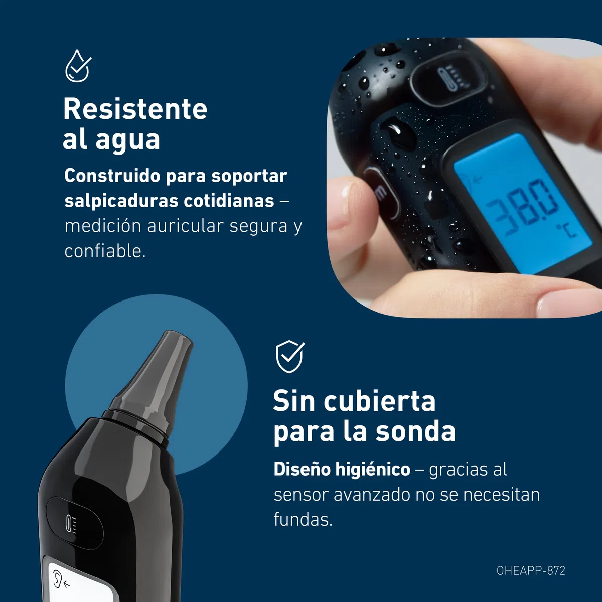 OMRON Gentle Temp 533 Termómetro digital – Termómetro oído bebé e infantil, termómetro infrarrojos sin cubiertas de sonda, medición 1 segundo, preciso, silencioso, memoria 30 lecturas, negro