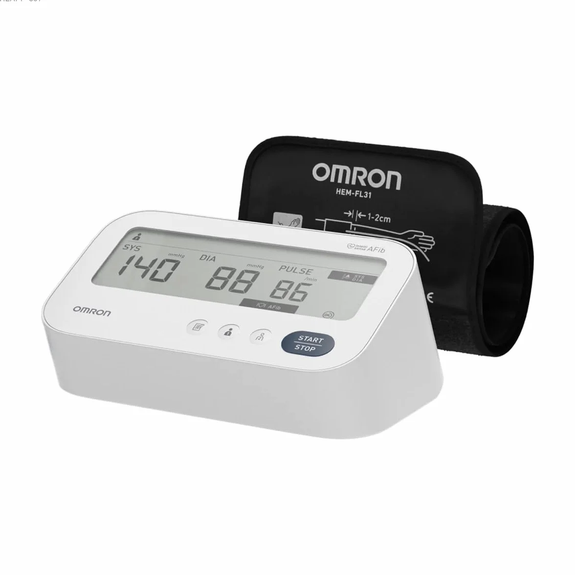 OMRON M3 Comfort AFib Tensiómetro automático de brazo con detección de fibrilación auricular IntelliWrap