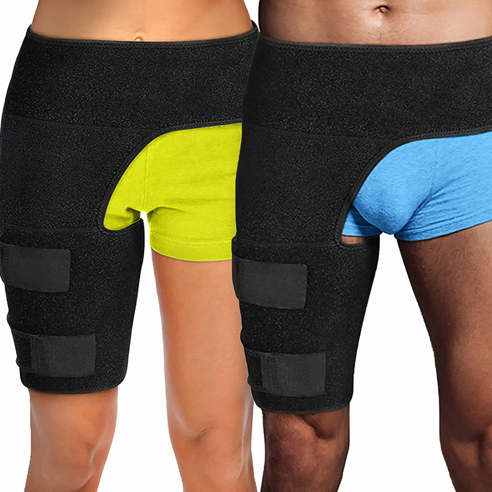 Manga de compresión para muslos para aliviar el dolor de ciática, soporte de compresión para piernas, caderas, ciática, cuádruple, tensiones musculares, estabilizador de apoyo para las articulaciones